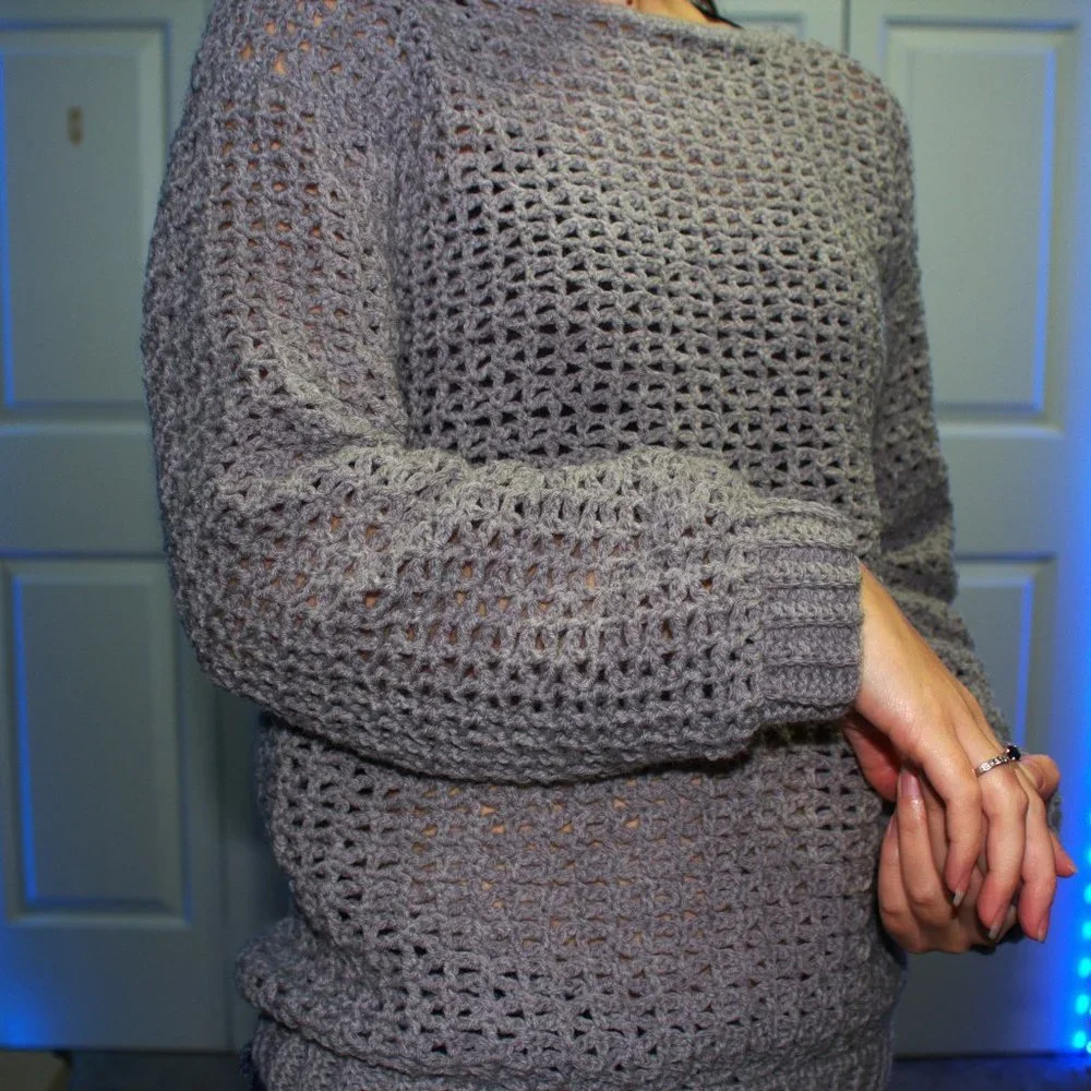 🧶Bizzybe Em's Lightweight Mesh Sweater - Picture 3 of 15